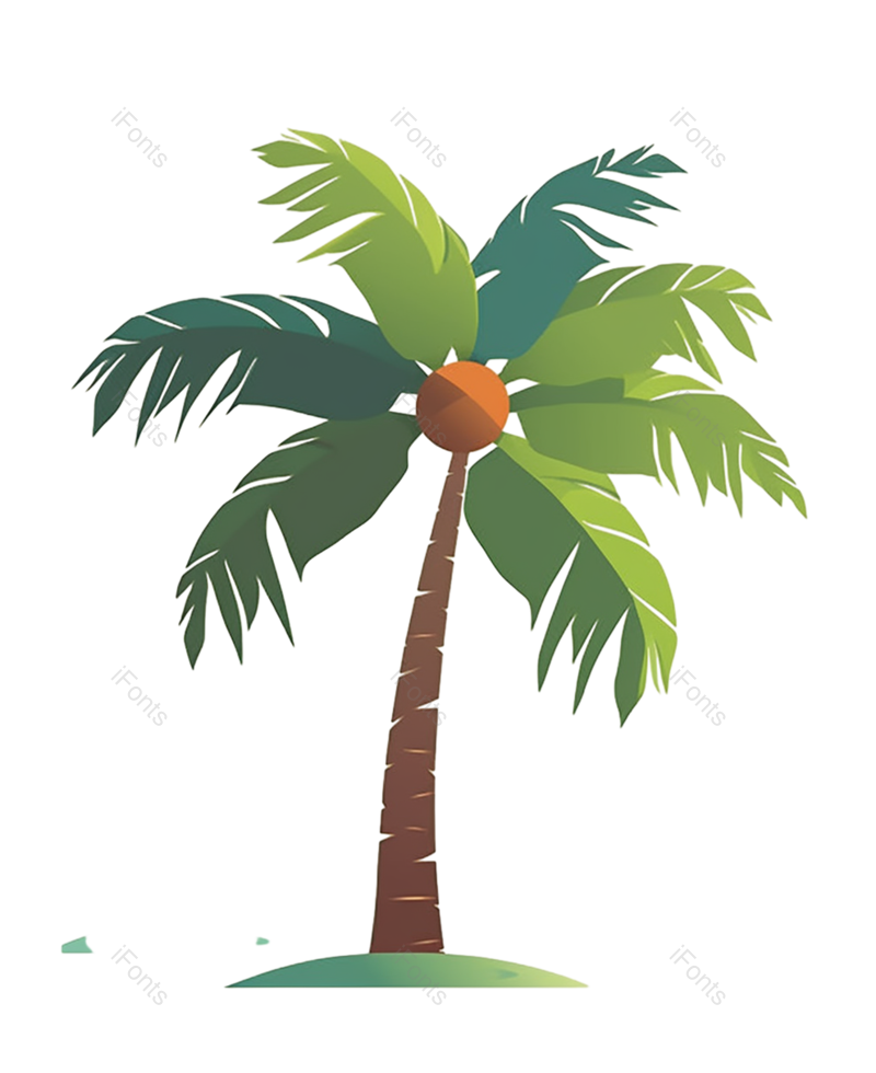 卡通图片,清新元素,夏天PNG,椰子免抠素材